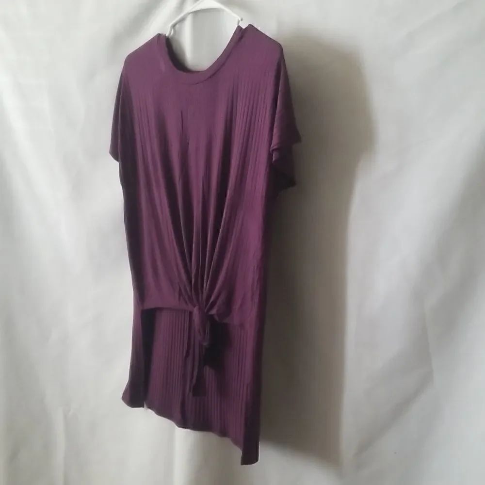 Women’s Waffle Knit Tunic Blouse Plum color Sz Small.. - Picture 4 of 7